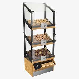 3D Bakery stand with donuts