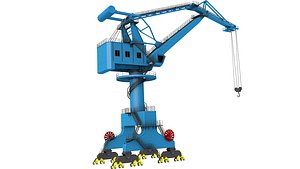 3D Level Luffing Port Crane