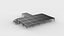 3D Rectangular Stage Set 3D model model