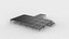3D Rectangular Stage Set 3D model model