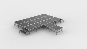 Rectangular Stage Set 3D model
