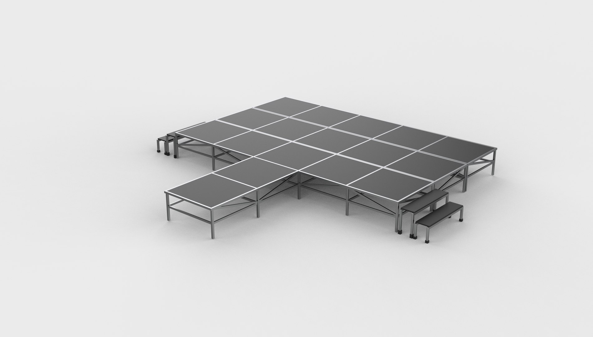 3D Rectangular Stage Set 3D Model Model - TurboSquid 2519478