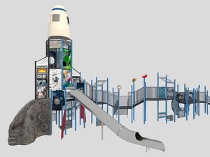 3D model outdoor kids playground playset04