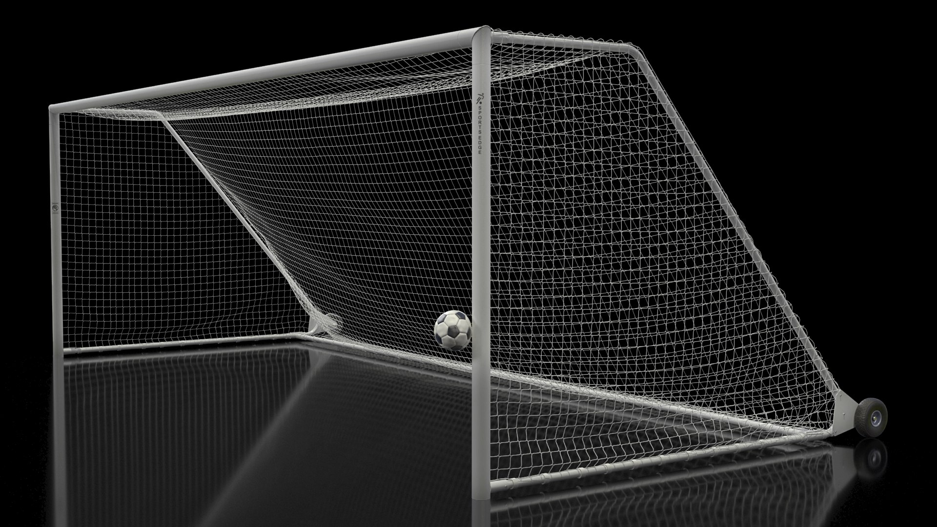 Animated Soccer Ball Hits the Bar and Bounces Back Off 3D model preview