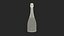 3D Champagne Bottle Mockup model