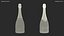 3D Champagne Bottle Mockup model