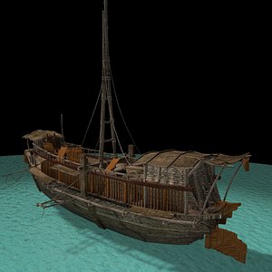 Chinese junk boat 3D model