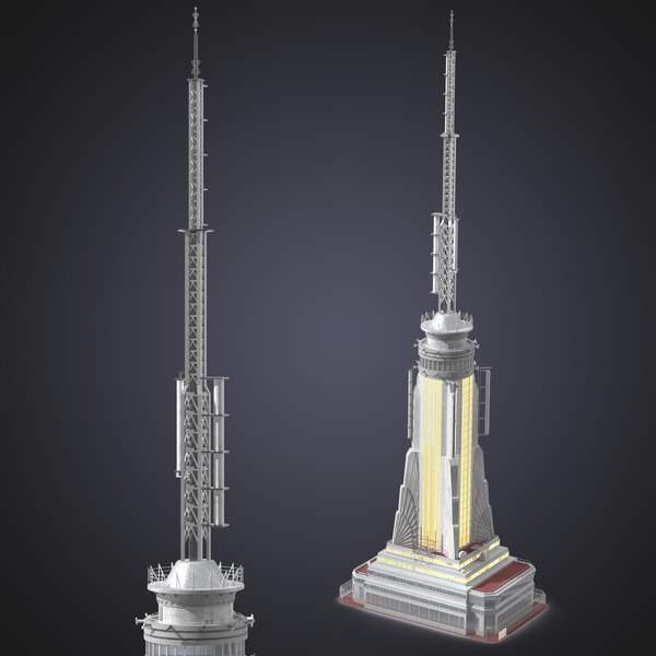 Empire State Building Spire Night Glow Modelo 3D - TurboSquid 1726242