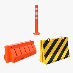 Urban Lane Control System - Road Props 3D model
