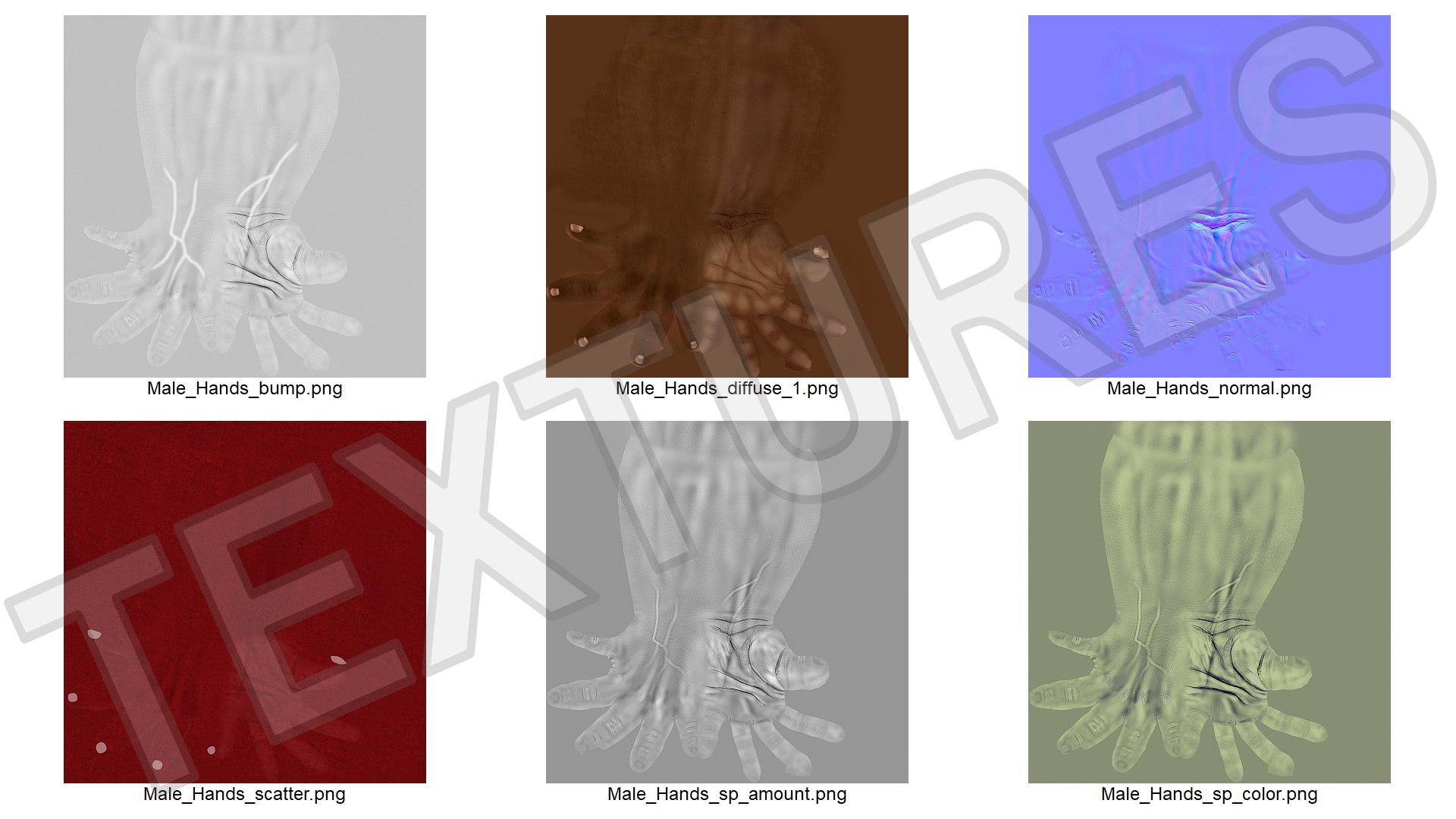 3D Afro American Male Hands Base Pose Model - TurboSquid 2169057