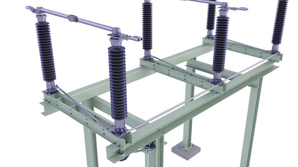 modelo 3d Seccionador de rotura central de subestación 31 - TurboSquid ...