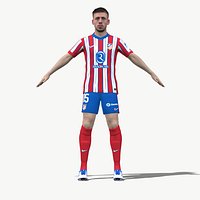 3D Rigged Clement Lenglet Atletico Madrid 2025