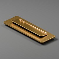 Warm Brass Letterplate with Part Open Hinged Flap