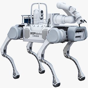 Rigged Industrial Robot Dog X20 Deep Robotics Jueying PBR 3D model