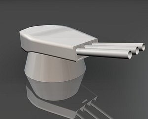 Battleship Three Barrel Gun.c4d