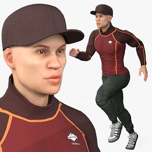 Realistic Rigged Basketball Player Man XX Character 3D Model