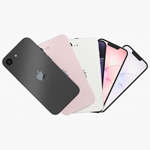 3D Apple iPhone 17e All Colors