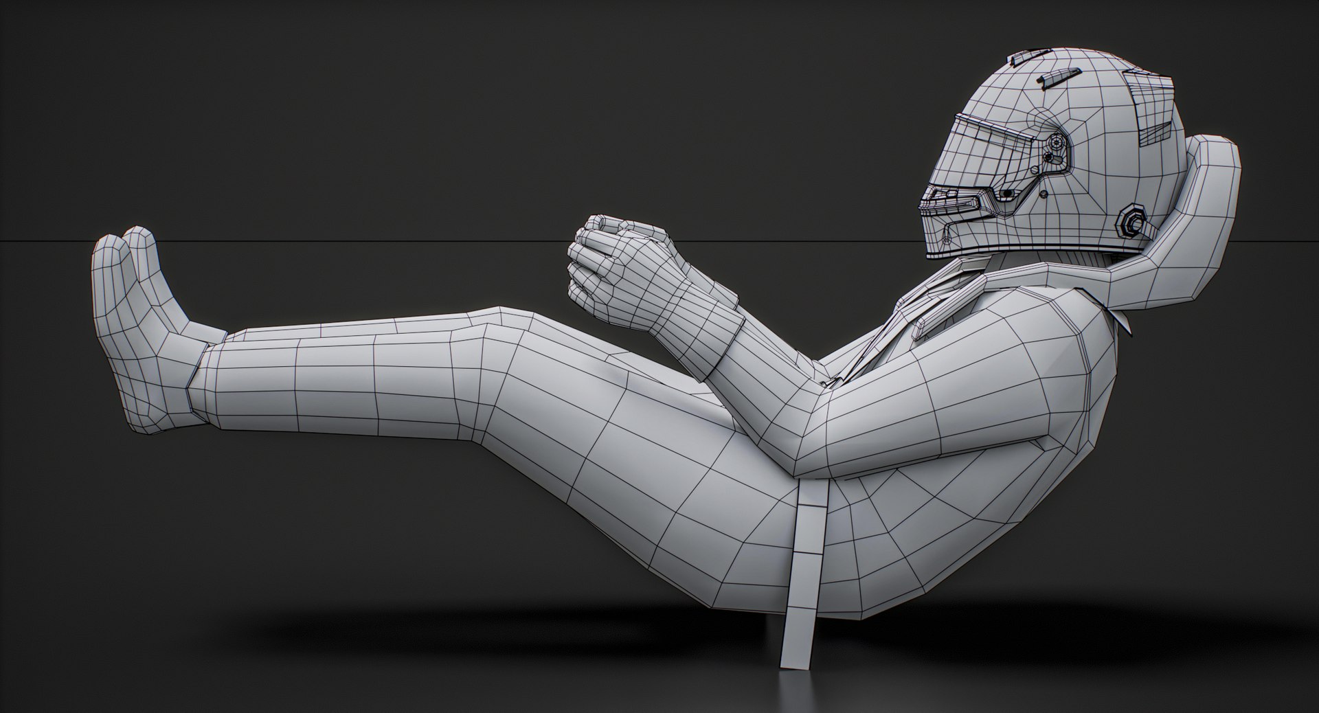 3D Formula 1 Racing Driver White Mockup - TurboSquid 2344415