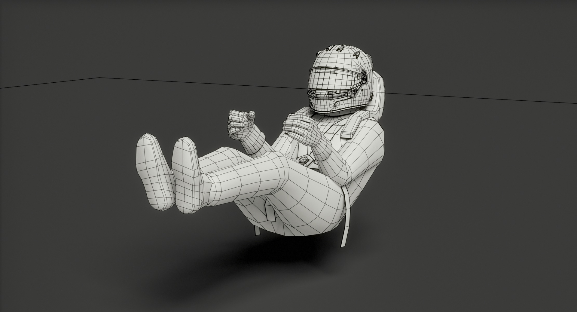 3D Formula 1 Racing Driver White Mockup - TurboSquid 2344415
