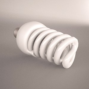 lamp helical fluorescent illuminated 3d model