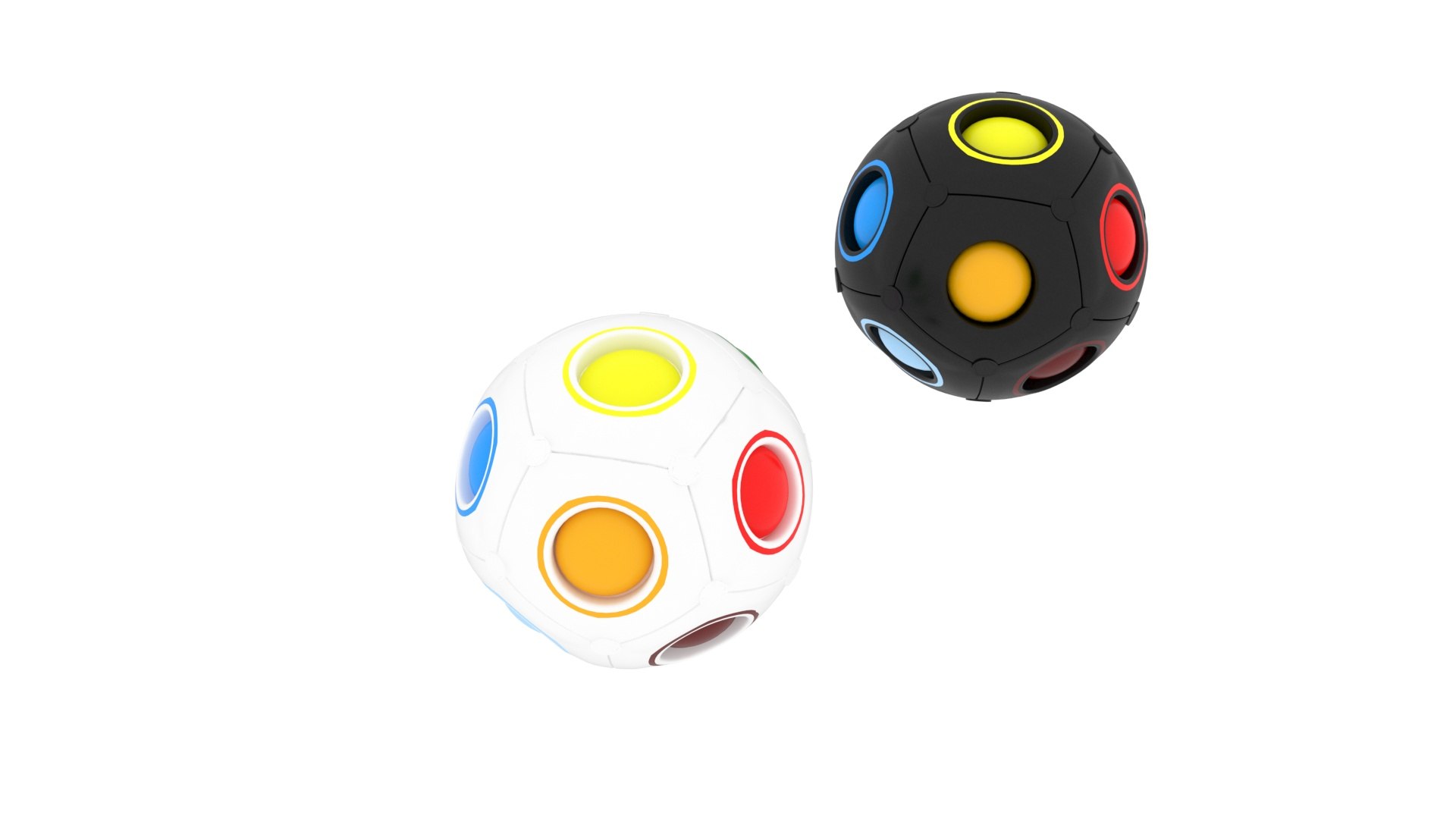 Color Shift Puzzle Balls 3D Model - TurboSquid 1781482