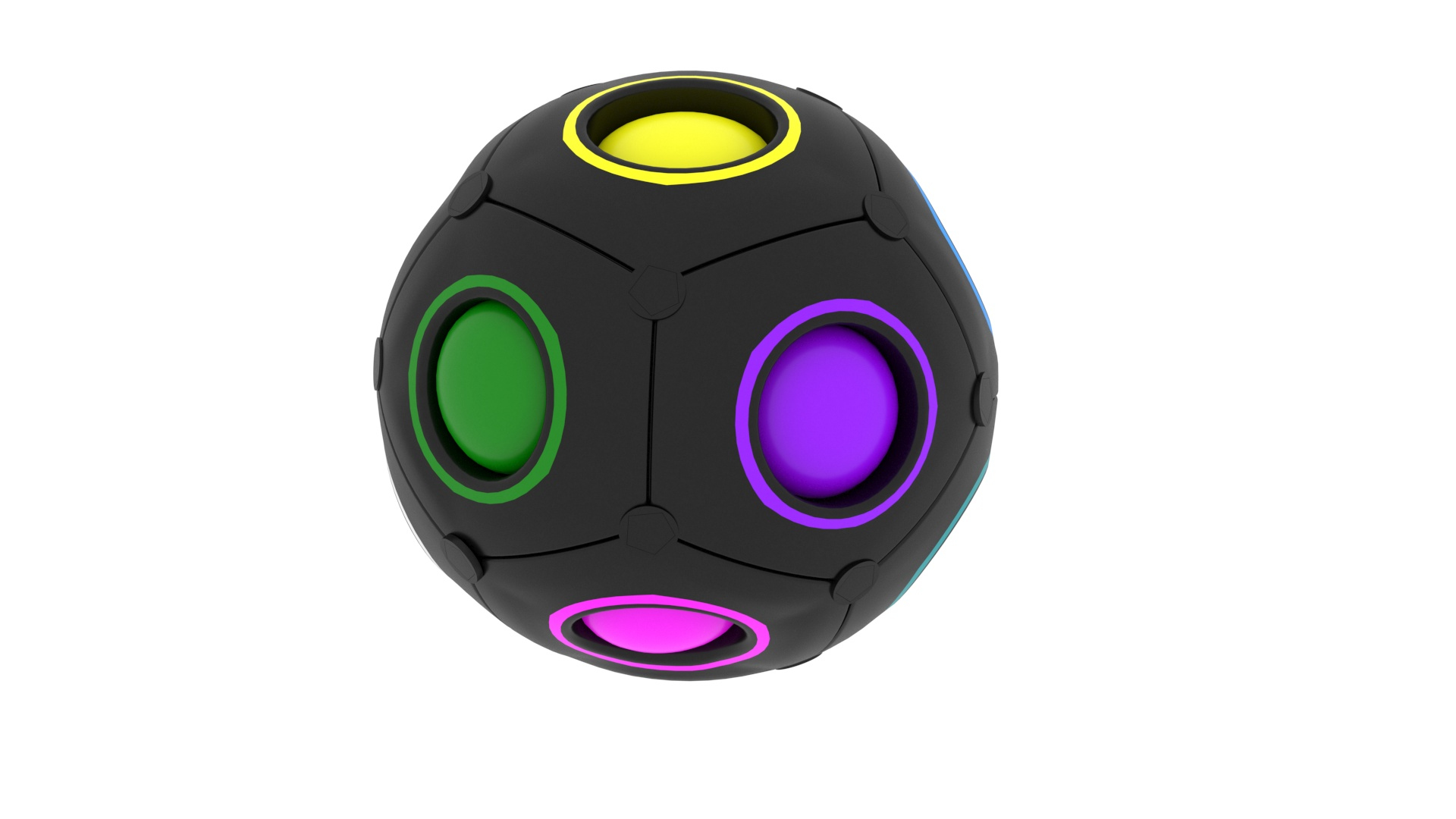 Color Shift Puzzle Balls 3D Model - TurboSquid 1781482