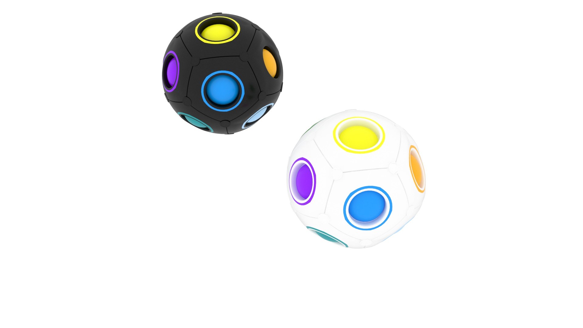Color Shift Puzzle Balls 3D Model - TurboSquid 1781482