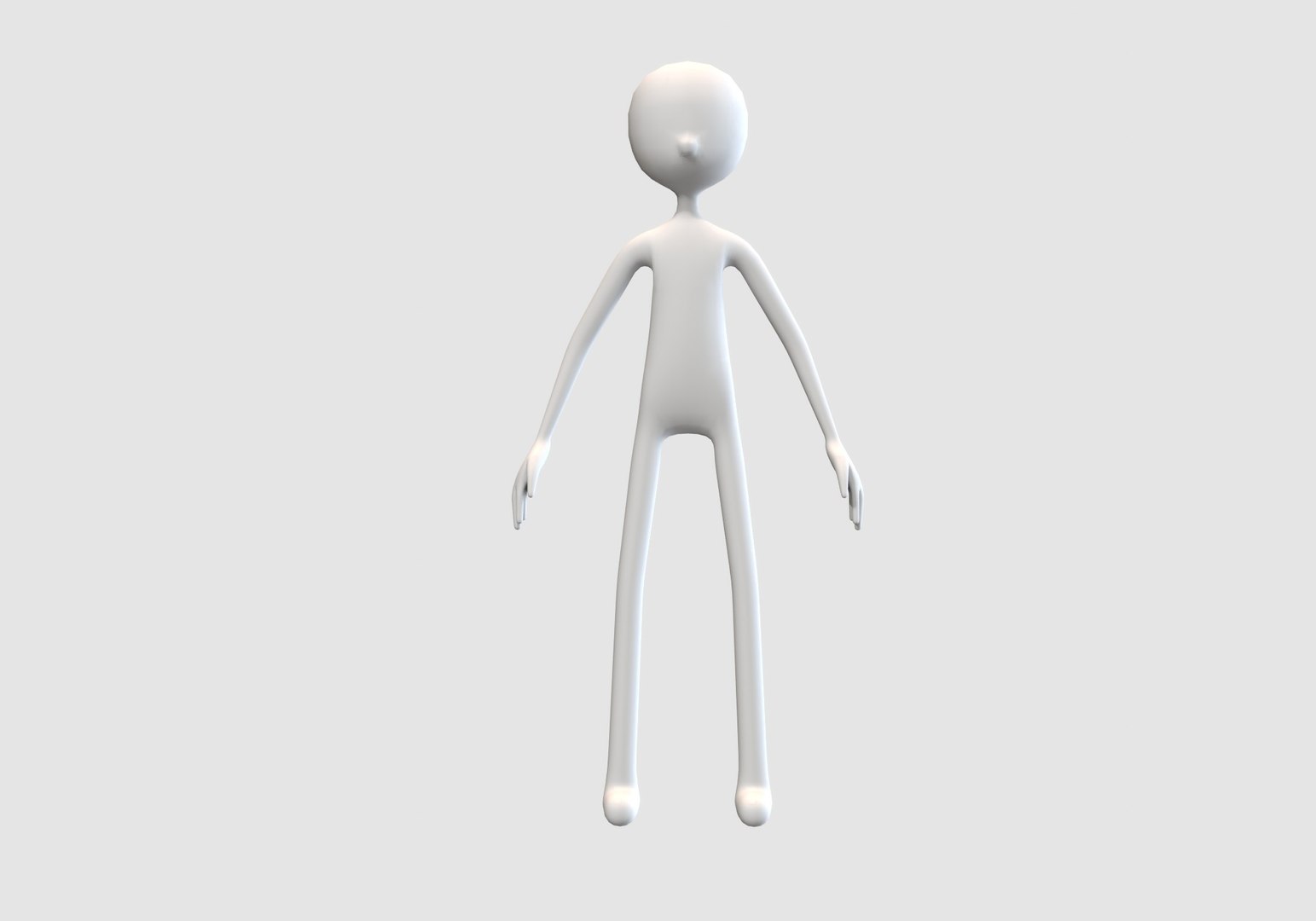 Skinny Cartoon Human 3D Model - TurboSquid 1912909