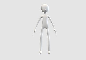 skinny cartoon human