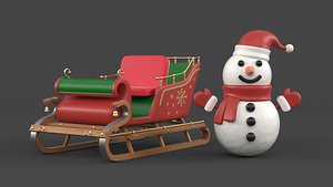 3D Santa Sleigh