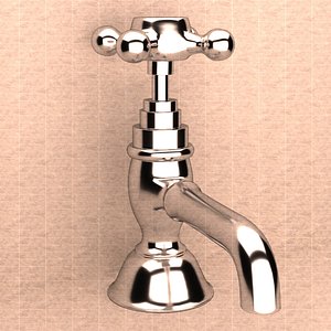 3D model old style faucet tap