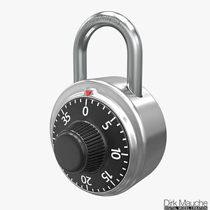 Download Free & Premium Combination Padlock 3D Models | TurboSquid