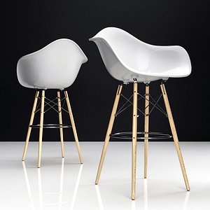 3D eames daw bar plastic chairs