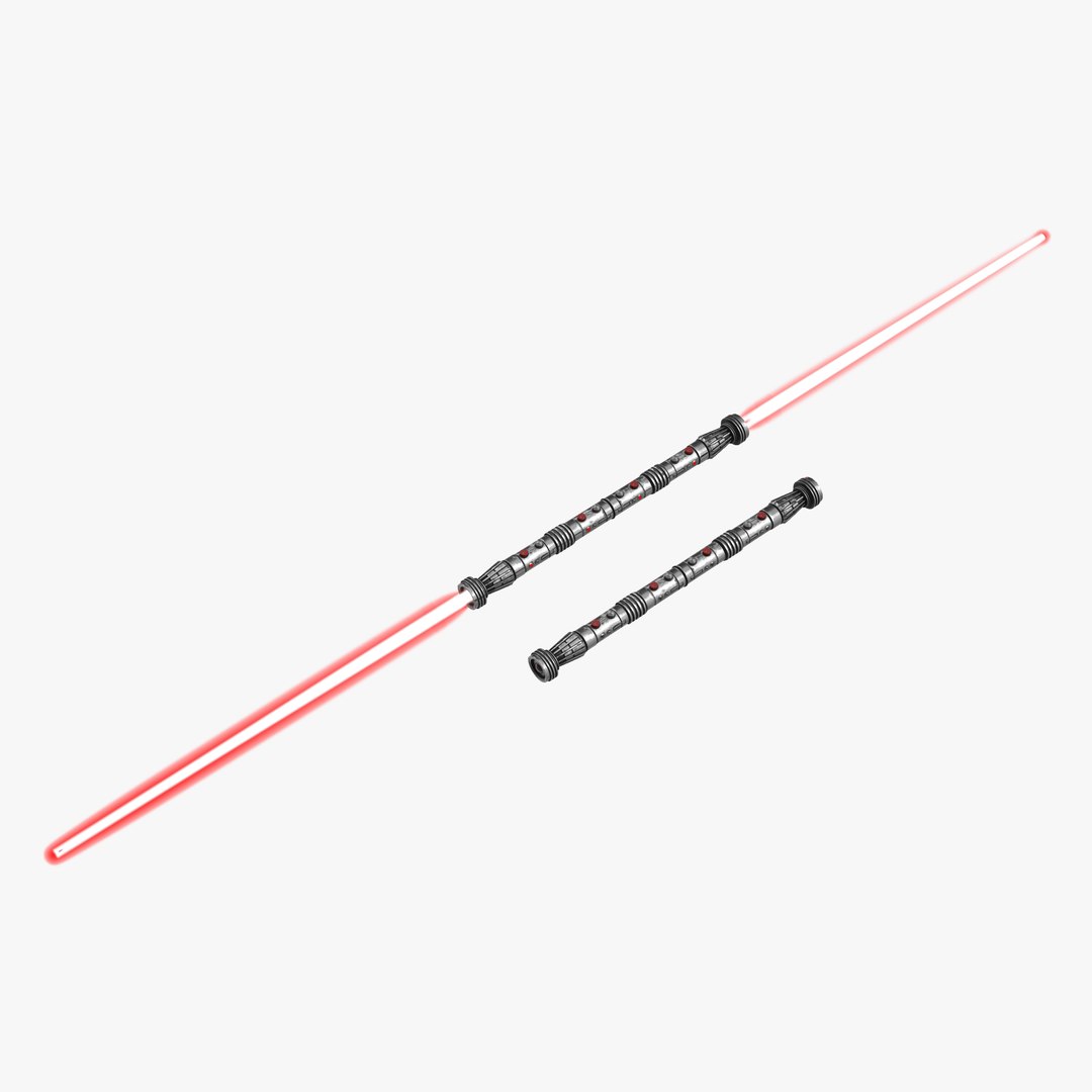 Star Wars Darth Maul Double Lightsaber Used Set 3D Models 3D model preview