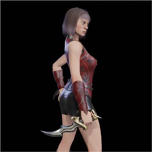 character assassin girl 3D