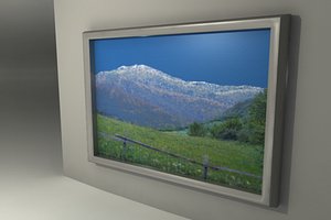 3d silver picture frame wall