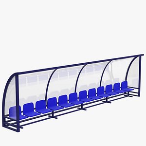 soccer reserve bench 3D