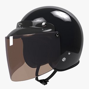 3D Motorcycle Helmet with Visor