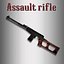 3d model weapon assault rifle handgun