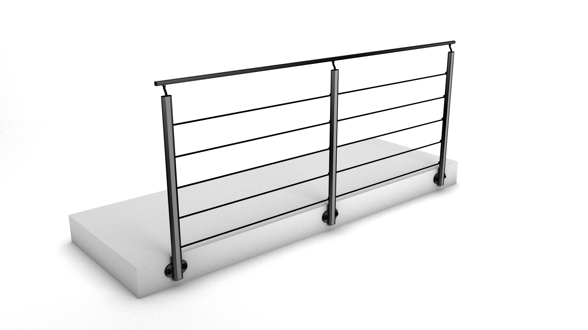 Railclone Railing 3D Model - TurboSquid 2335768