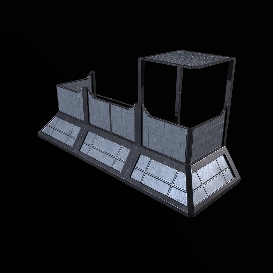 3D Modular Kit Outpost Walls PBR Model - TurboSquid 2290112