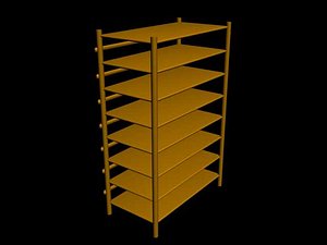 3d rack bookrack model