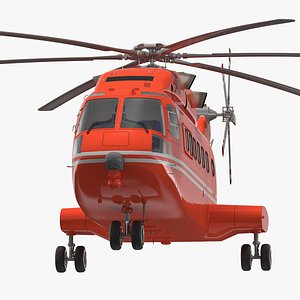 Avicopter AC313 Fire Attack Helicopter Rigged for Cinema 4D