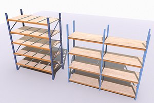 3D industrial shelves model