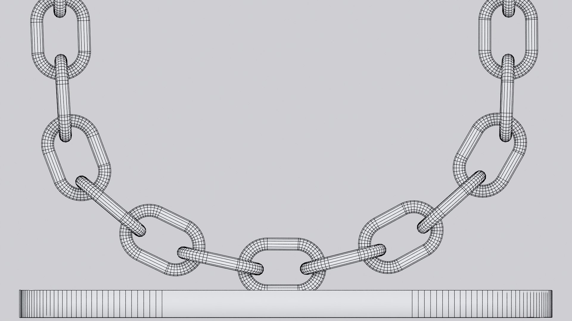 Alphabet U Silver Chain Candleholder 3D Model True PBR Renders Zero ...
