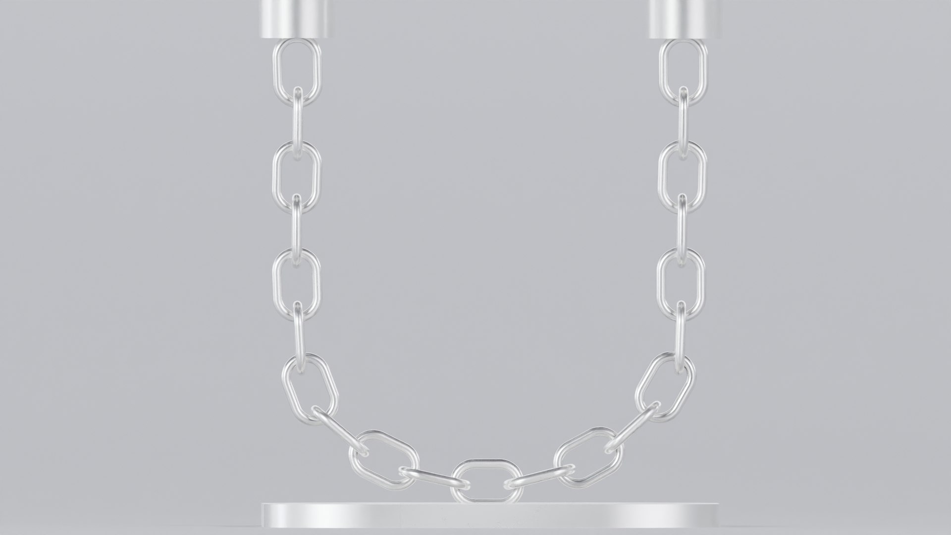 Alphabet U Silver Chain Candleholder 3D Model True PBR Renders Zero ...