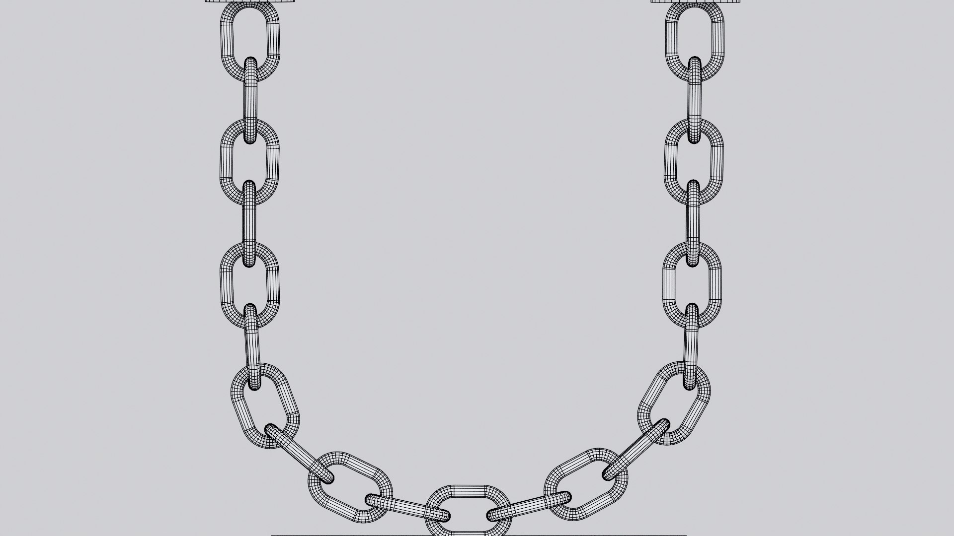 Alphabet U Silver Chain Candleholder 3D Model True PBR Renders Zero ...