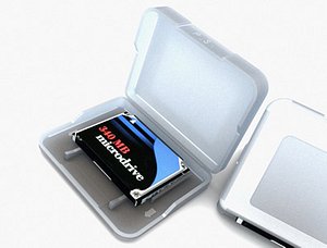 compact flash type-ii storage 3d model