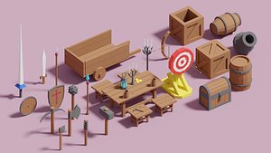 Medieval Props Package 3D model