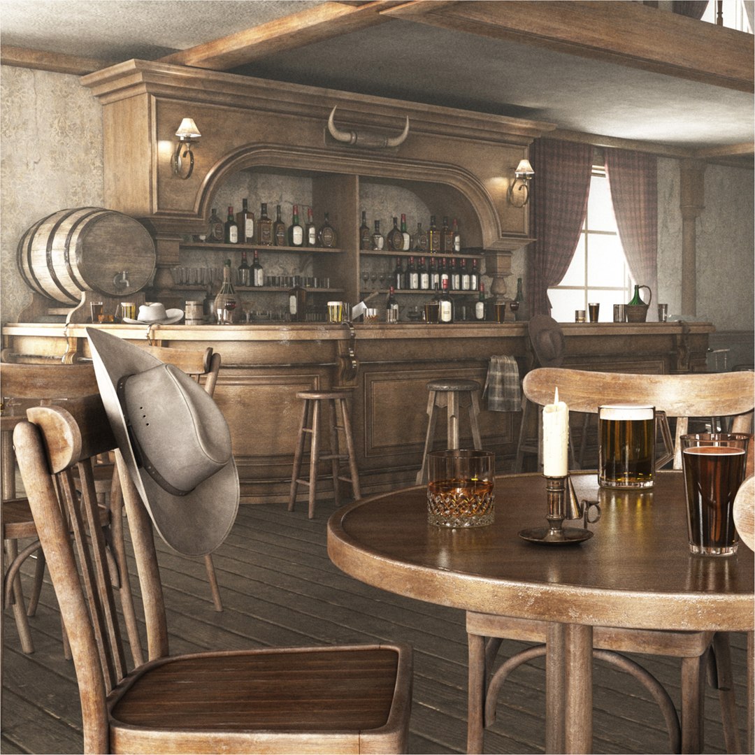 3D Old Western Bar PBR Textures - TurboSquid 2072797